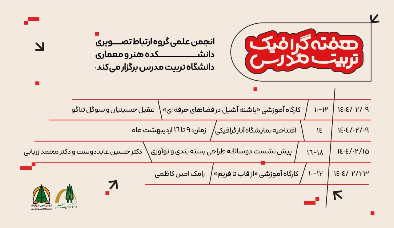 برنامه‌های انجمن علمی گروه ارتباط تصویری به مناسبت هفته گرافیک